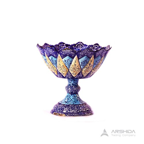 arshidacraft peactures20 500x500 - Enameled round vase